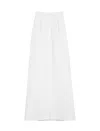 Max Mara Wide White Gabardine Skirt In White
