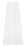 Max Mara High-waisted Pleated Maxi Skirt With Subtle Back Slit In White