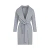 Max Mara Sky Blue Messi Wool Coat In Gray