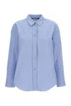 Max Mara Sky Blue Regular Solid Shirt In Blue