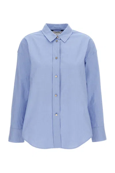 Max Mara Sky Blue Regular Solid Shirt