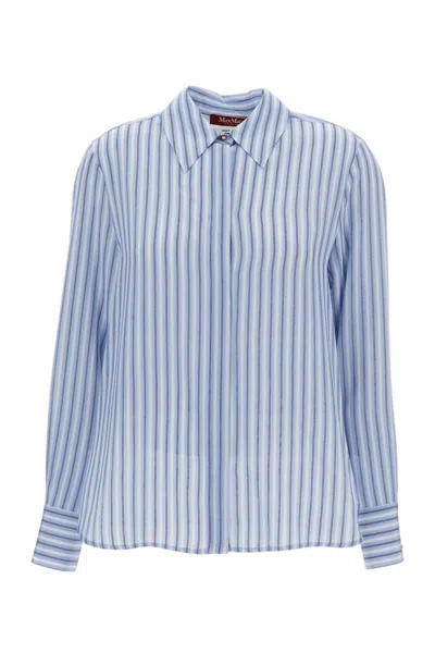 Max Mara Sky Blue Regular Stripes Shirt