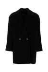 Max Mara Slate Wool Molo Coat In Black
