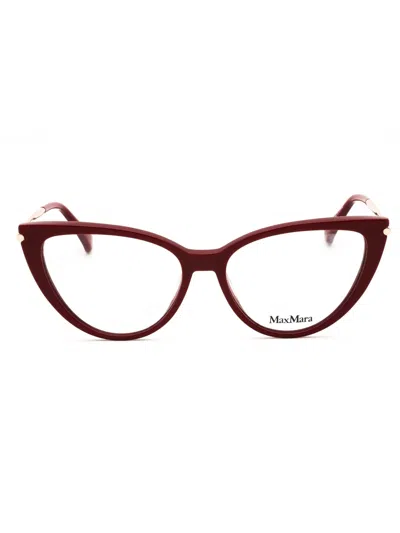 Max Mara Sleek Cat-eye Eyeglasses In Burgundy