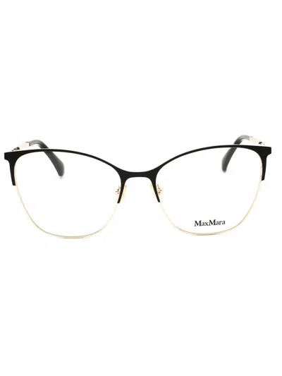 Max Mara Sleek Cat-eye Eyeglasses For Women In Metallic