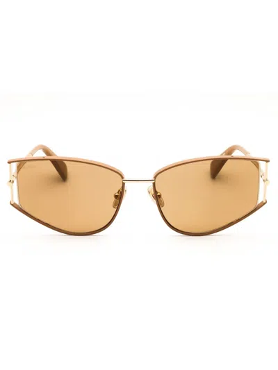 Max Mara Sleek Cat-eye Sunglasses In Gold