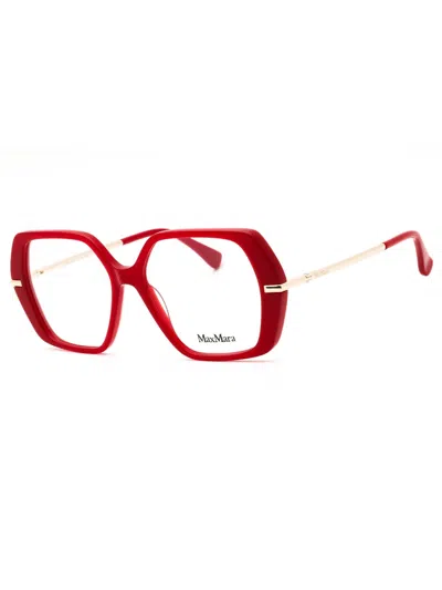 Max Mara Sleek Oval Women's Eyeglasses In Red