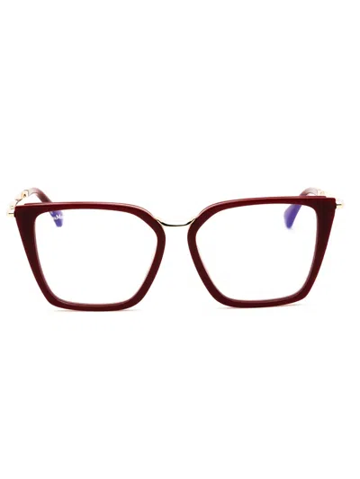 Max Mara Sleek Rectangular Eyeglasses For Women In Black