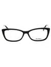 Max Mara Sleek Rectangular Eyeglasses For Women - Model Mm5026 In Black