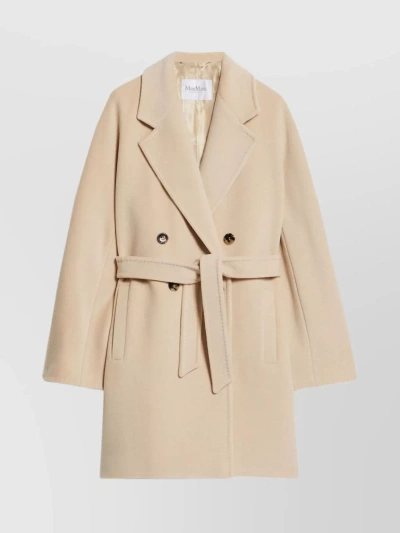 MAX MARA SLEEVE BELTED DOUBLE-BREASTED COATS