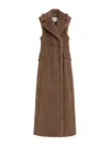 Max Mara Marrone Bronzo Alpaca Coat In Brown