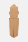 Max Mara Sleeveless Berlina1234 Camel Wool Vest In Nude