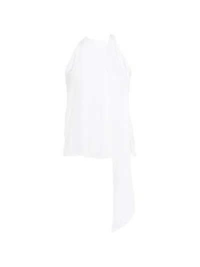 Max Mara Sleeveless Blouse In White