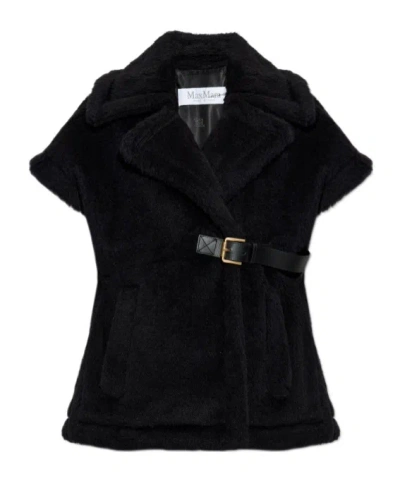 Max Mara Sleeveless Cape In Black