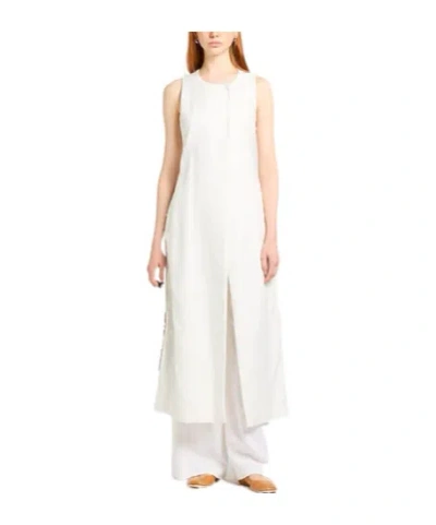 Max Mara Sleeveless Coat In White