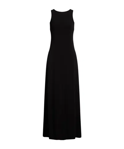 Max Mara Sleeveless Cotton Dress In Black