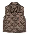 Max Mara Sleeveless Cotton Jacket In Brown