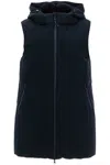 Max Mara Piumino Smanicato Con Cappuccio In Blue