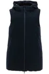 Max Mara Piumino Smanicato Con Cappuccio In Blue