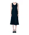 Max Mara Banjo Silk Satin Midi Dress In Black
