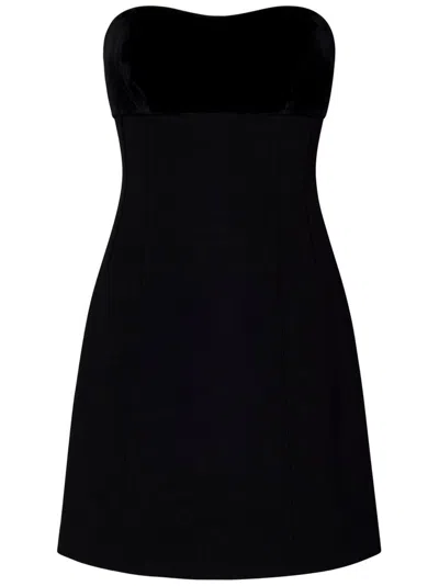 Max Mara Trani Strapless Cotton Minidress In Black