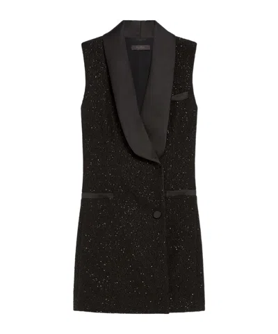 MAX MARA MAX MARA EMBELLISHED BUTTON DETAILED SLEEVELESS JACKET