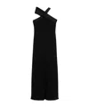 Max Mara Maxi Dress With Satin Neckline 'anta In Black
