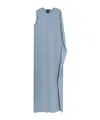 Max Mara Odessa Silk Long Dress In Blue