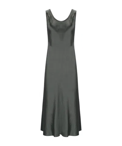 Max Mara Black Solid V Neck Maxi Dress