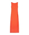Max Mara Pianoforte Sleeveless Open-back Dress In Red