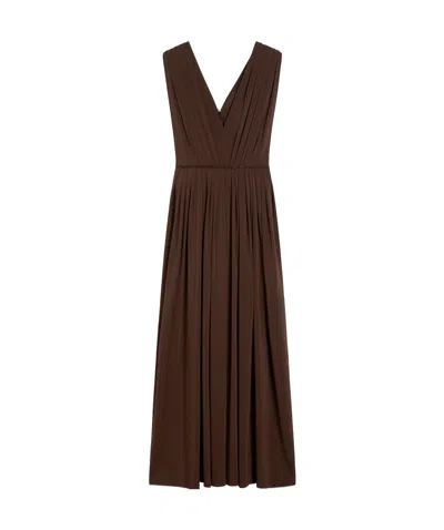 MAX MARA MAX MARA WALTER V-NECK SLEEVELESS DRESS