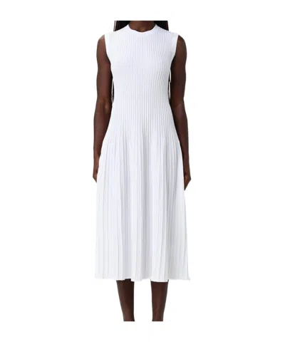 Max Mara Pegizio Crepe Midi Dress In White