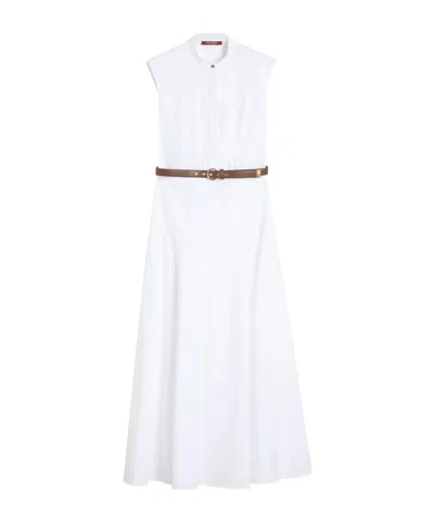 Max Mara Sleeveless Dress In White