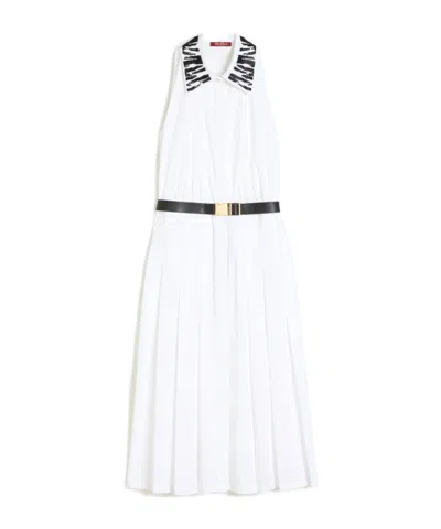 Max Mara Sleeveless Dress In White