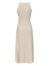 Max Mara Sleeveless Flared Maxi Dress In Neutral