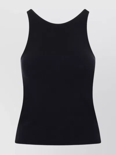 MAX MARA SLEEVELESS HALTER-NECK TANK TOP WITH RIBBED COLLAR