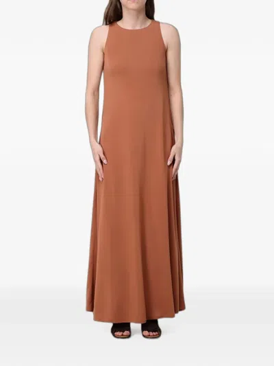 Max Mara Sleeveless Jersey Dress In Neutral