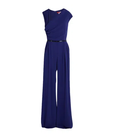 Max Mara Sleeveless Jumpsuit In Blue
