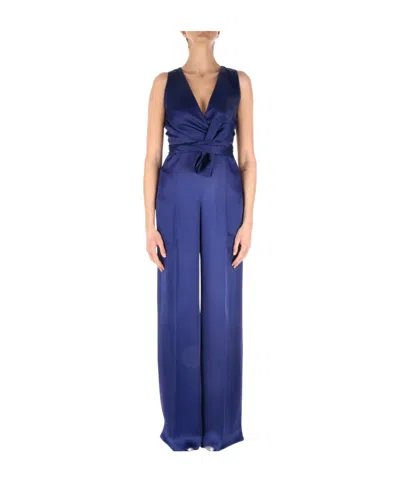 Max Mara Sleeveless Jumpsuit In Cady In Blue