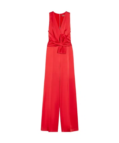 Max Mara Sleeveless Jumpsuit In Red