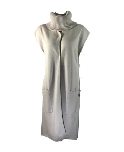 Max Mara Sleeveless Knitted Cardigan In Gray