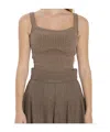 Max Mara Sleeveless Knitted Top In Brown