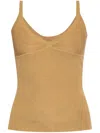 Max Mara Sleeveless Knitted Top In Brown