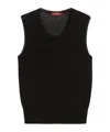 Max Mara Studio Pedone Sleeveless Knitted Top In Black