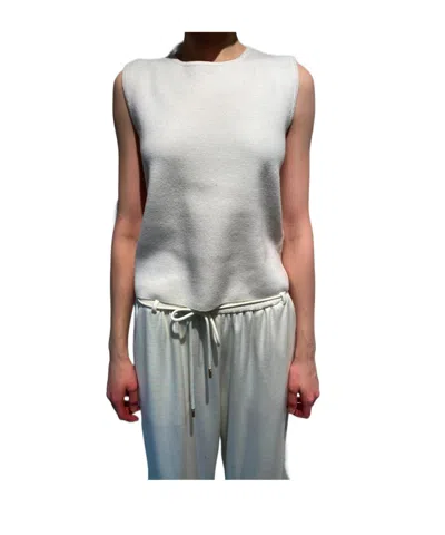 Max Mara Sleeveless Knitted Vest In White