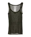 Max Mara Silk Tank Top In Black