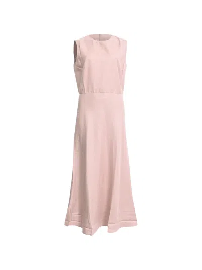Pre-owned Max Mara Sleeveless Midi Dress In Pink