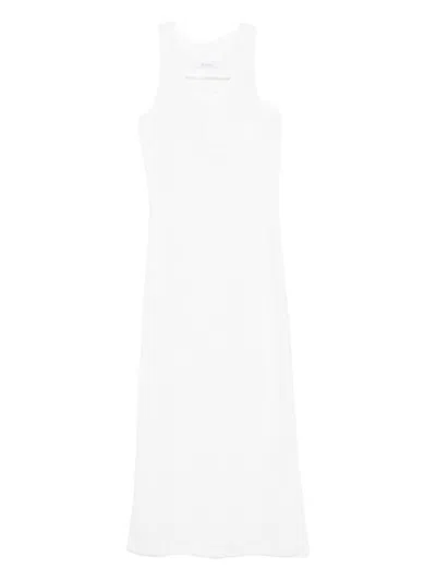 Max Mara Sleeveless Midi Dress In White