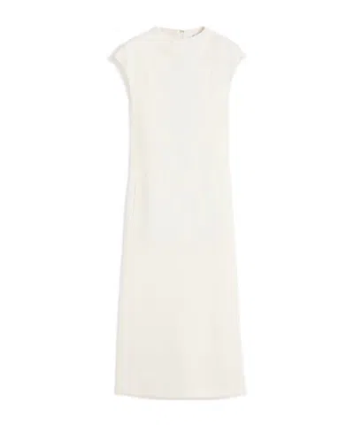 Max Mara Sleeveless Midi Dress In White