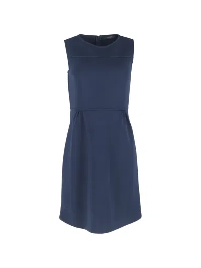 Pre-owned Max Mara Sleeveless Mini Dress In Blue